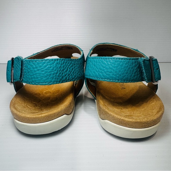 Vionic Terra Women's Teal Leather Sandals Size 7.5 - Picture 9 of 13